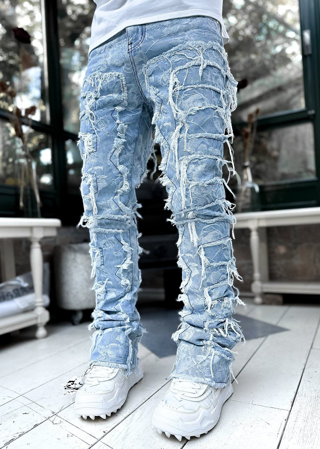 jeans patché tendance