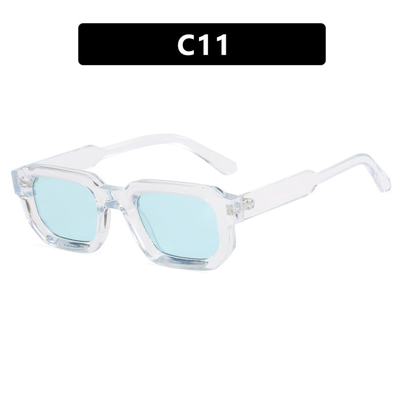 European and American retro square sunglasses