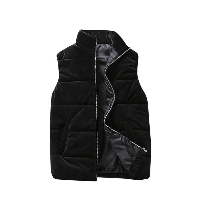 Fashion Personality Velvet Solid Color Vest Man