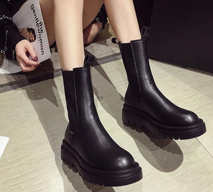 Winter all-match thick-soled short boots 