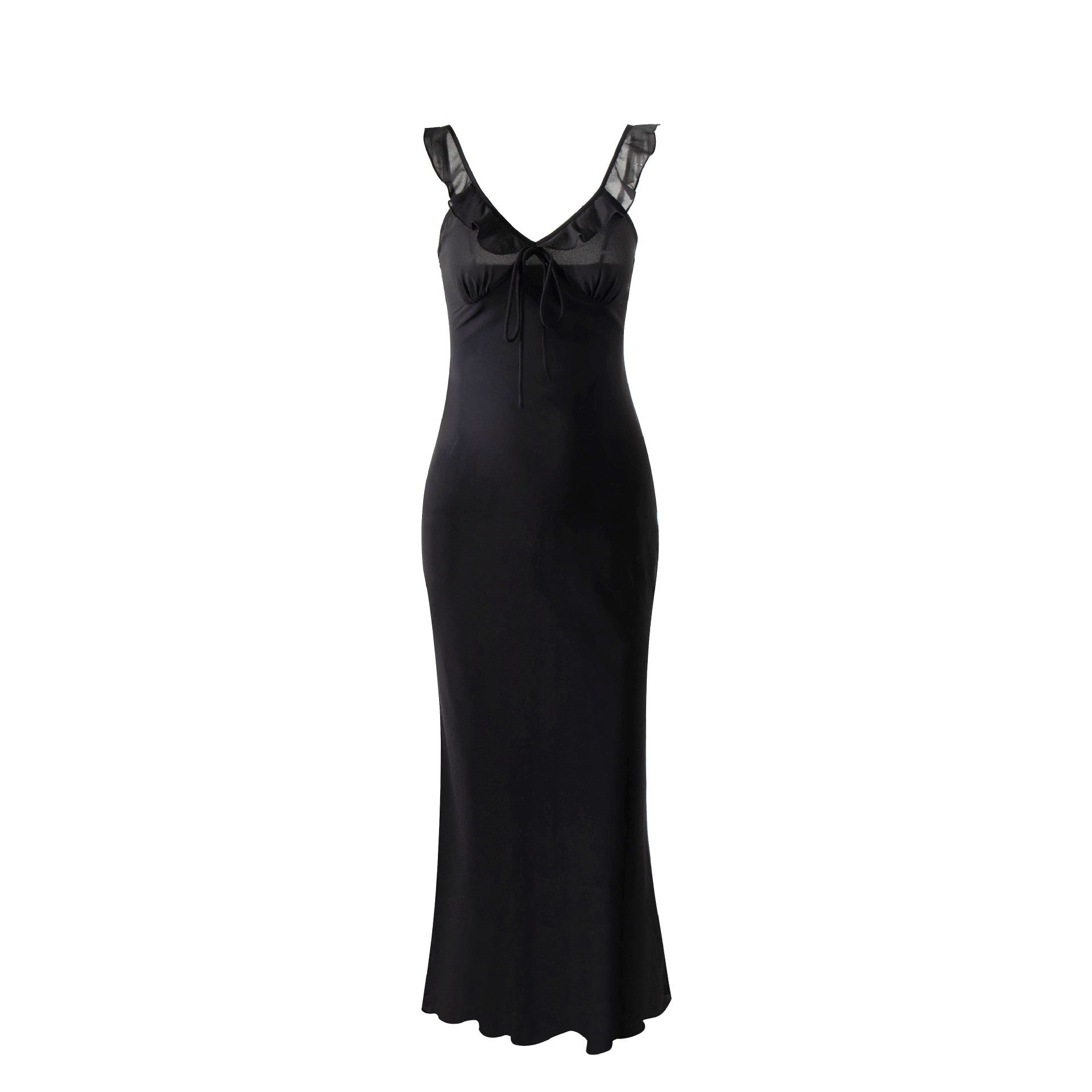 VINTAGE RUFFLED DRESSES WITH FITTED WAIST