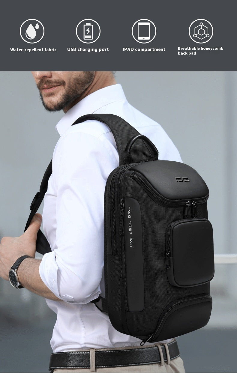 Mechanical Style Shoulder Bag Men's Business Convenience