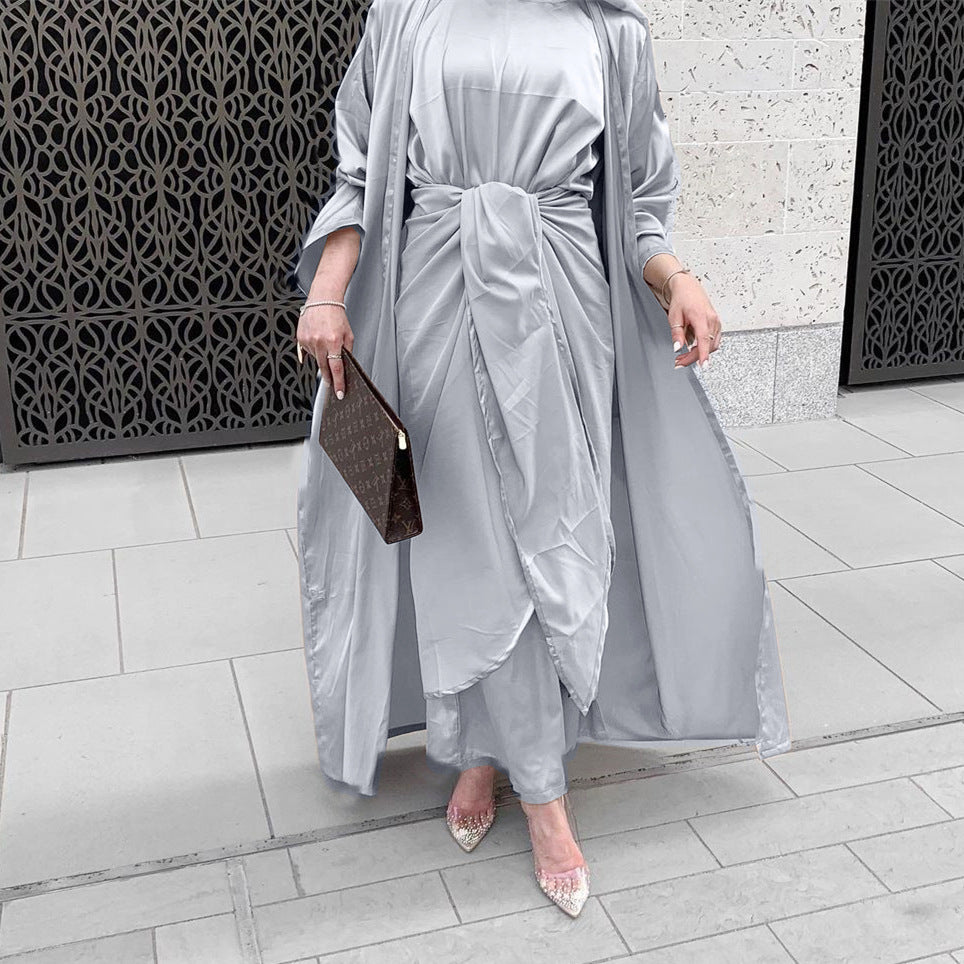 Gown Satin Dress Three-piece Suit Female