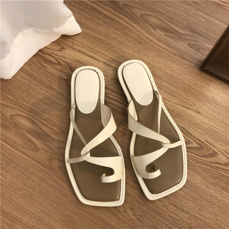 New women's toe ring slippers, fashion outdoor shoes for women