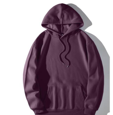 Fashion Solid Purple Hoodie Sweater