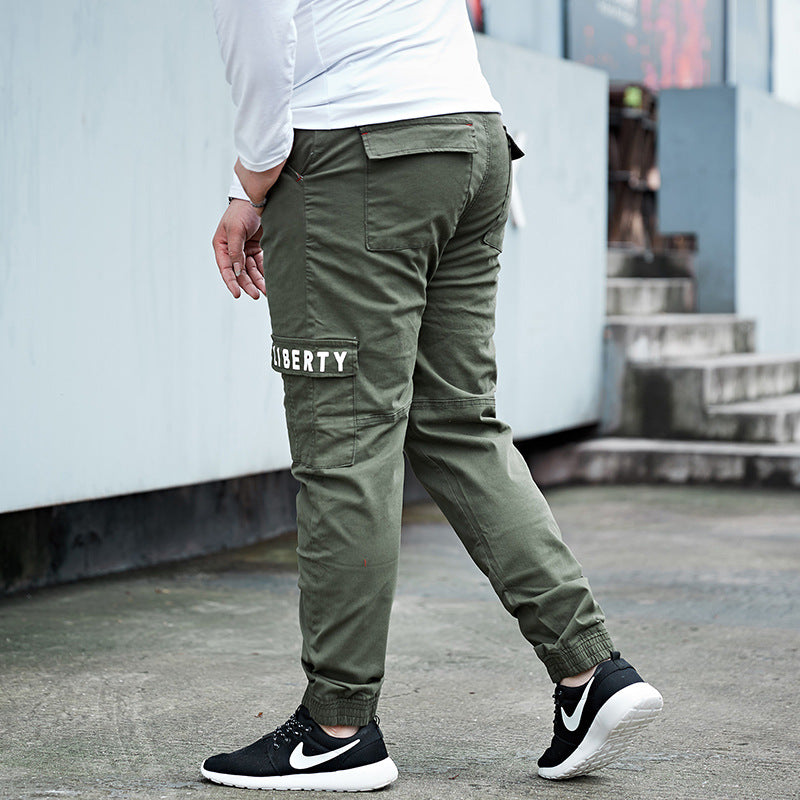 Four seasons elastic elastic waist corset pants for men