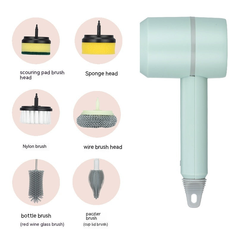 Brosse de nettoyage électrique, brosse à vaisselle automatique sans fil, Rechargeable par USB, professionnelle, pour cuisine, baignoire, carrelage