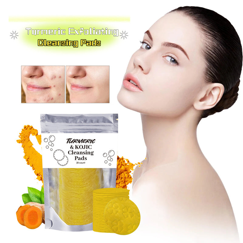 Turmeric Exfoliating Cleansing Pads Compressed Facial Sponges