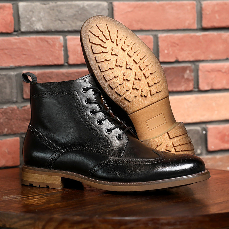 Men's Business English Style Leather Boots