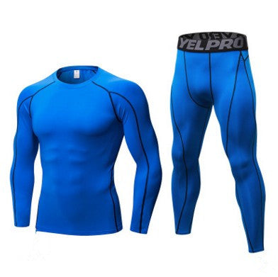 Men Fitness Running Compression Training Suit Long Sleeve Tights Shirt Pants Leggings Sports Suit Fitness Sportswear