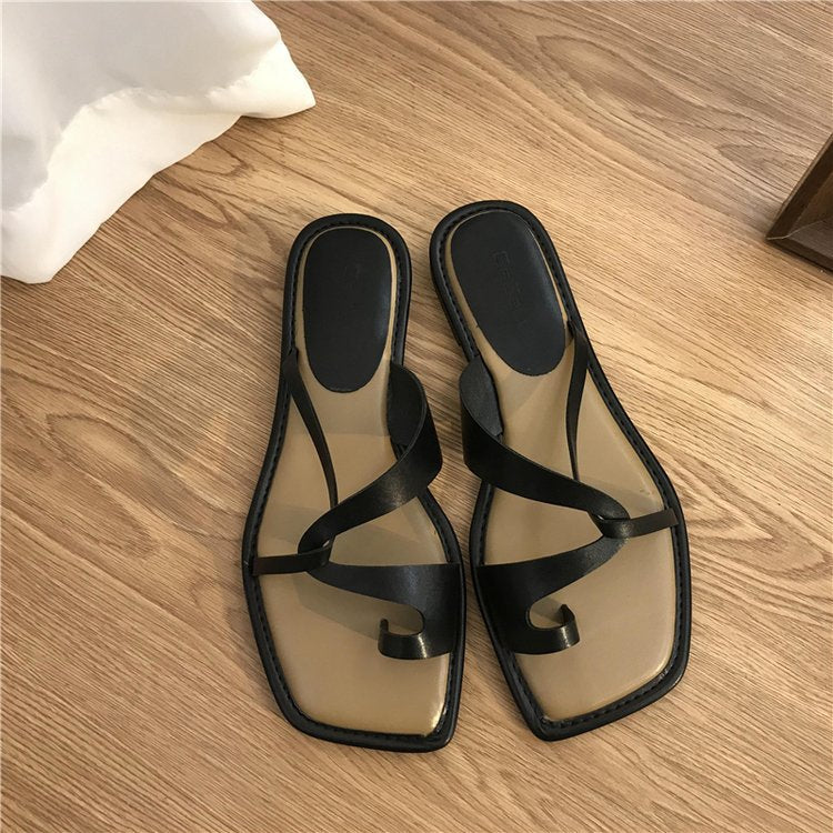 New women's toe ring slippers, fashion outdoor shoes for women