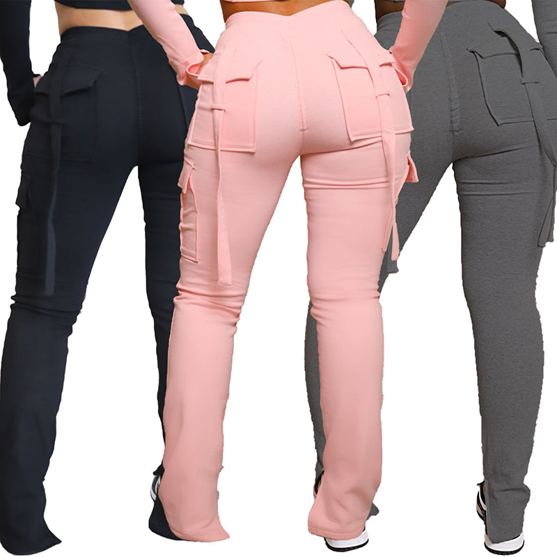 High Waist Pocket Cargo Pants