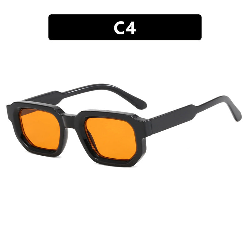 European and American retro square sunglasses