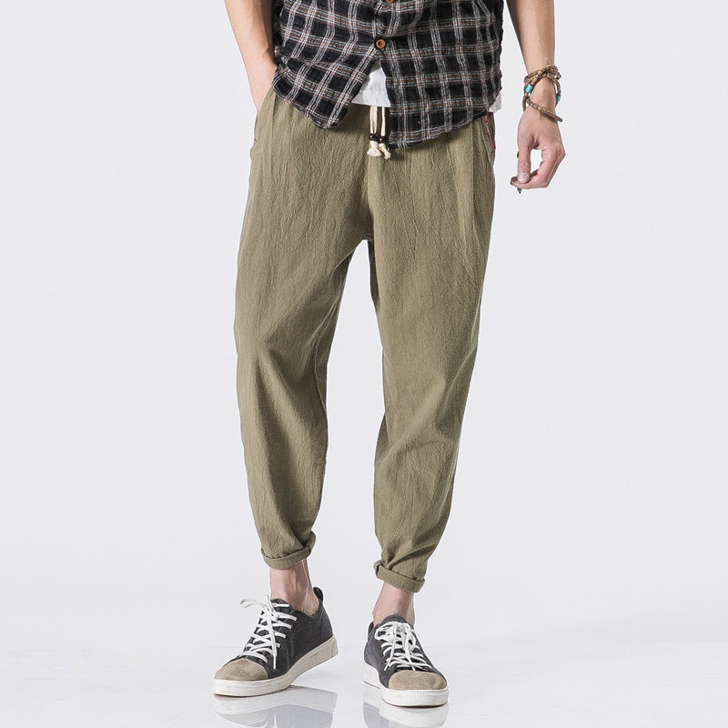 Men's nine-point harem pants