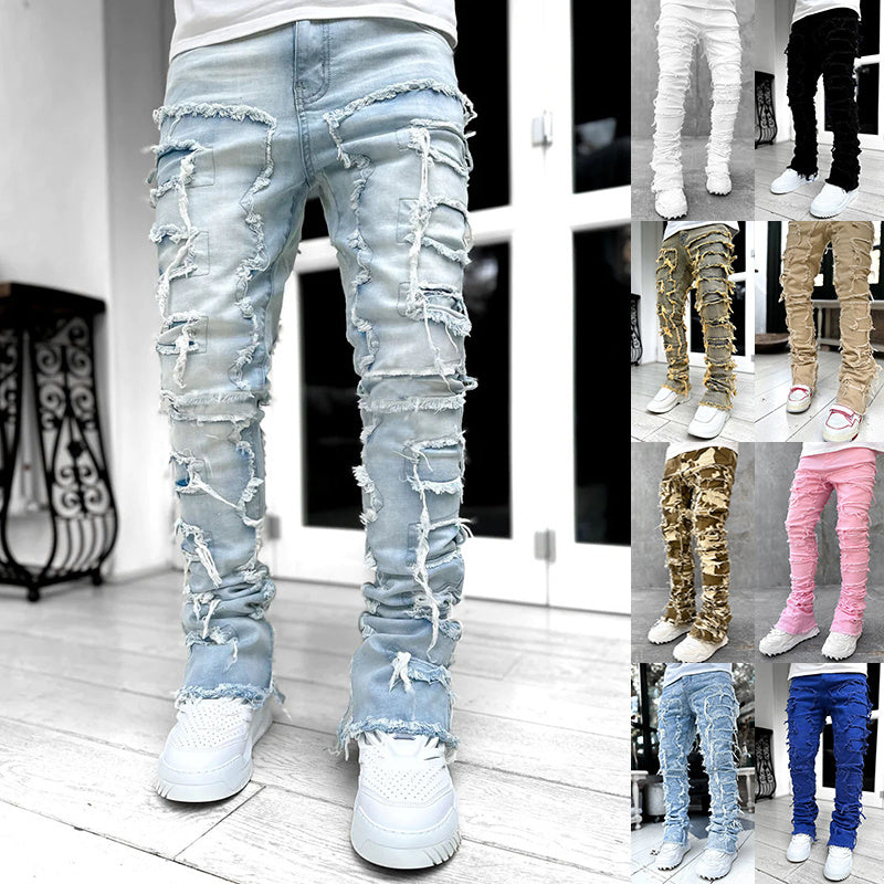 jeans patché tendance