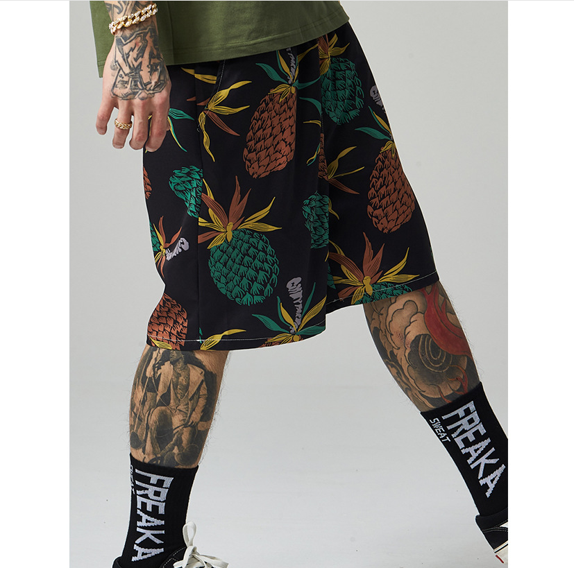 Casual pineapple beach pants