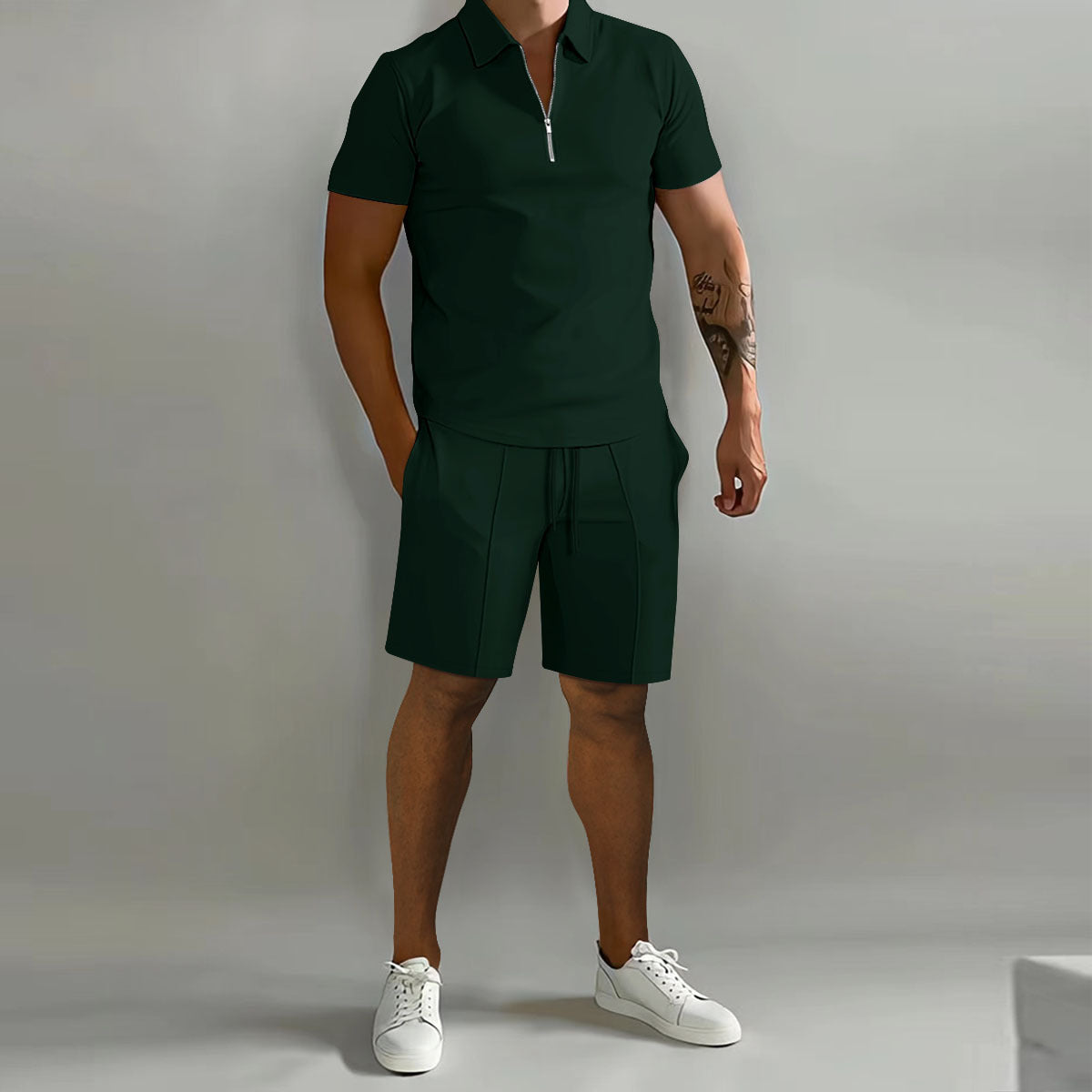 Men's sports suit, fashion personality shorts