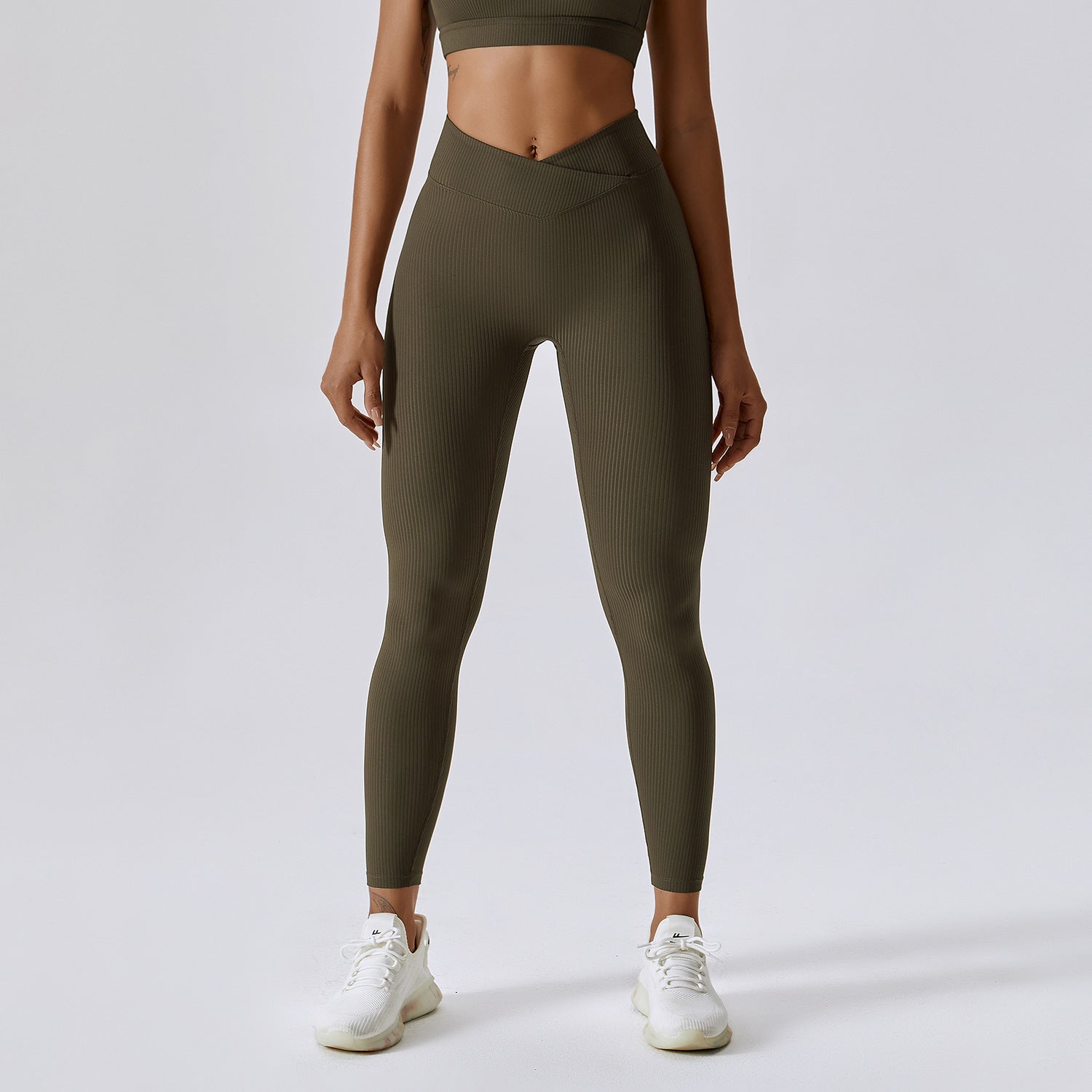 Threaded European And American Tight Yoga Pants For Outer Wear