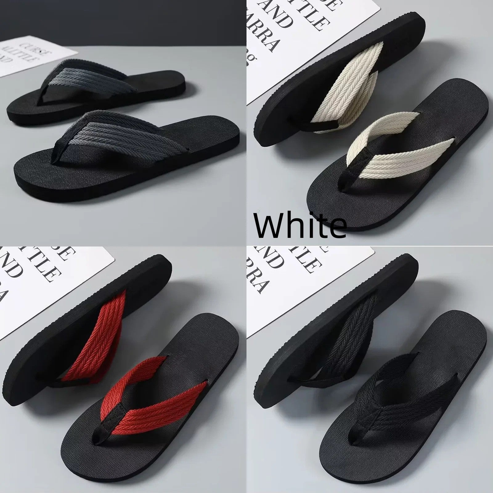 Men's Thick-soled Flip-flops Non-slip Fashion Beach Shoes