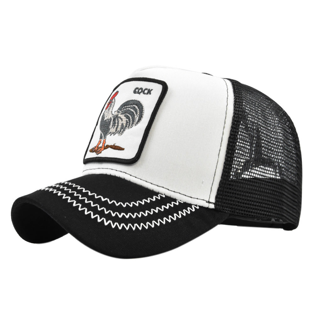 Casquette de baseball brodée coq