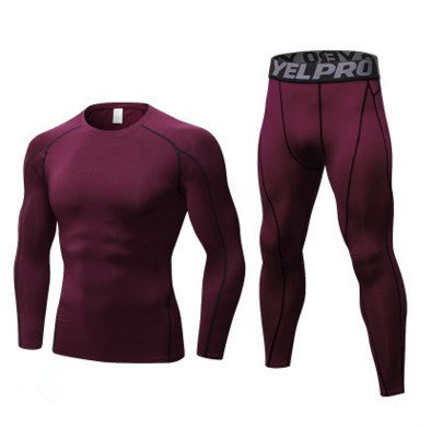 Men Fitness Running Compression Training Suit Long Sleeve Tights Shirt Pants Leggings Sports Suit Fitness Sportswear