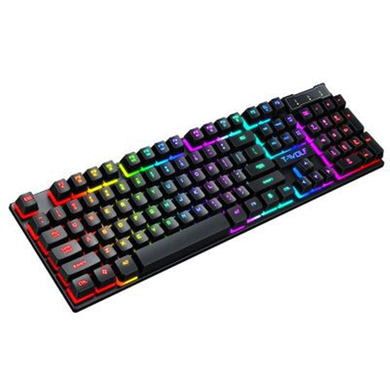 Gaming Usb Lumineux Filaire Clavier Flottant Manipulateur