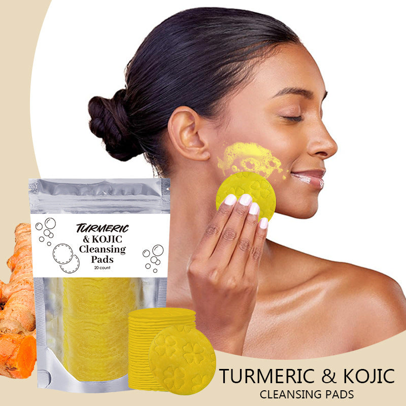 Turmeric Exfoliating Cleansing Pads Compressed Facial Sponges