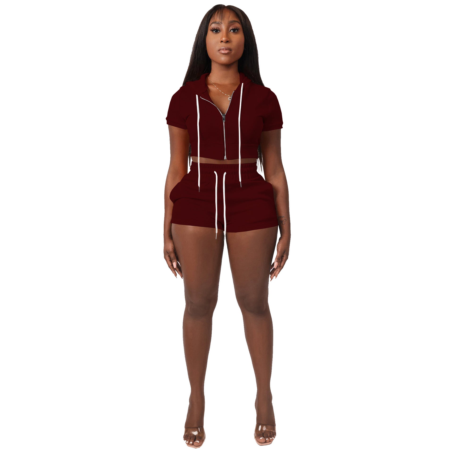 Top Hoodie Two-piece Set Suit