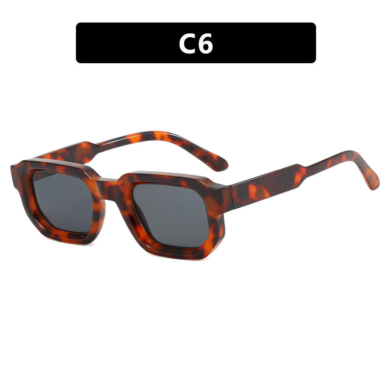 European and American retro square sunglasses