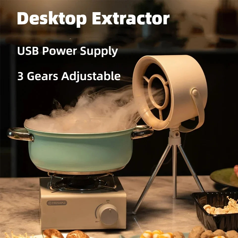 2024 nouveau ventilateur d'extraction de bureau Portable petite hotte de cuisine extracteur Barbecue USB charge hottes de bureau Mini hotte aspirante Gadgets de cuisine