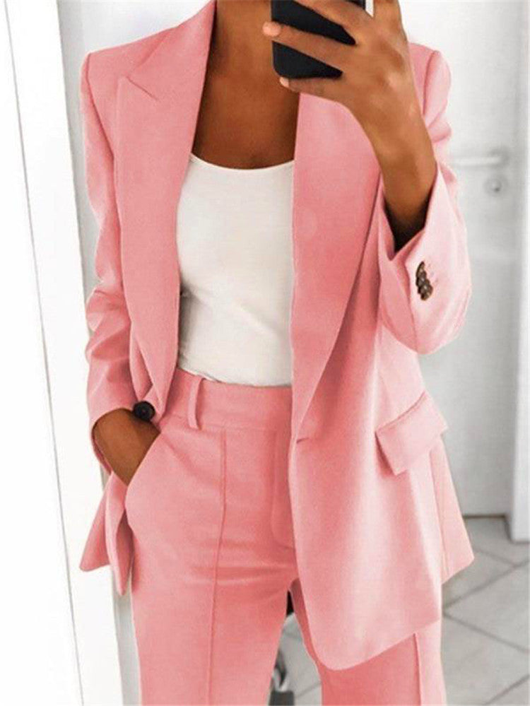 ode collar polo cardigan fitted graceful suit jacket women