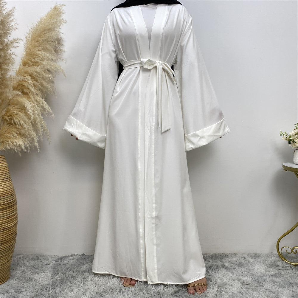 Fashion Solid Color Robe Ladies beige Cardigan