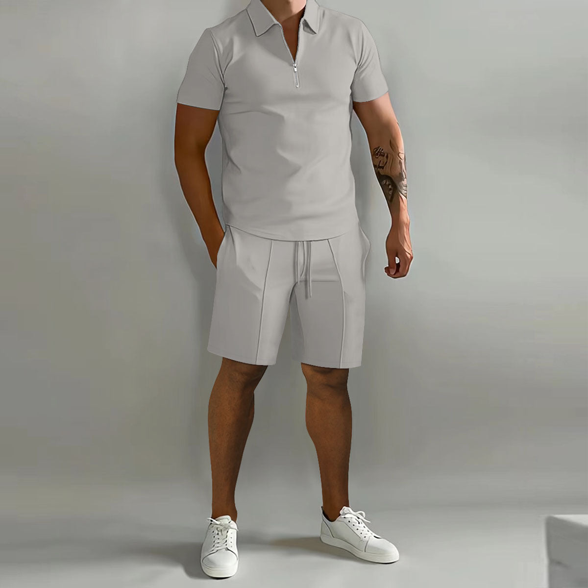 Men's sports suit, fashion personality shorts