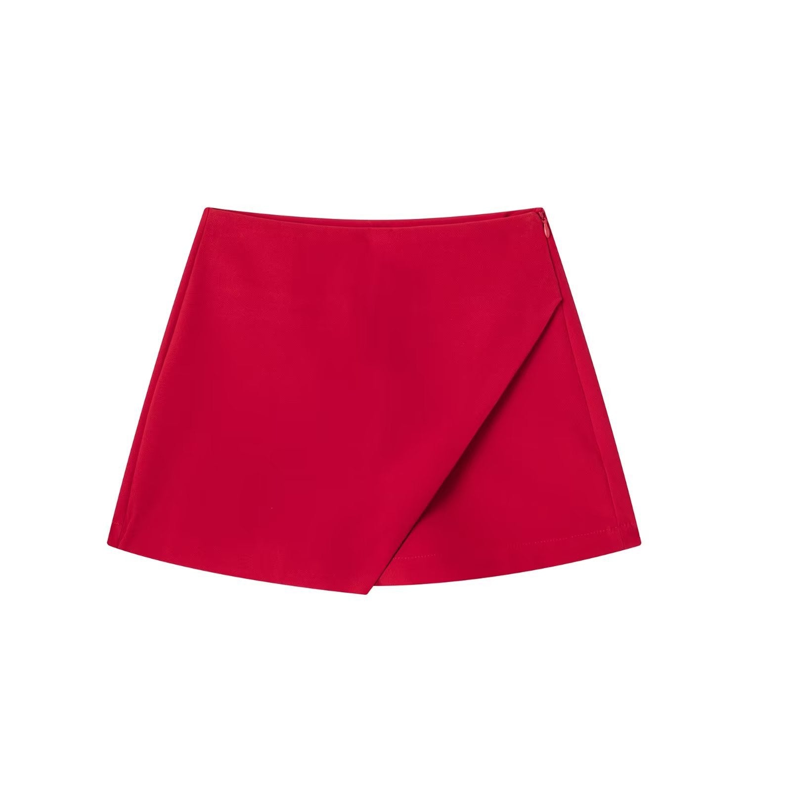 Women's Fashion Solid Color Asymmetric Half-body Skirt