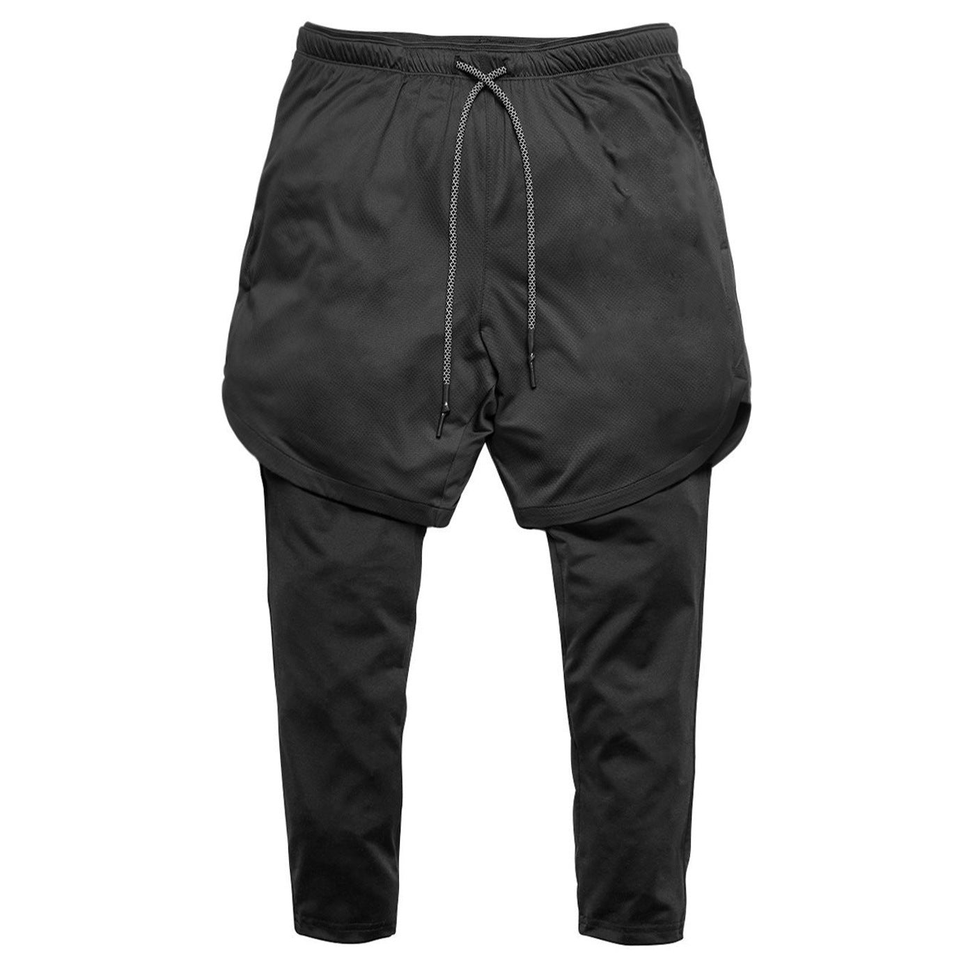 Short de sport de course pour hommes 2 en 1 à Double pantalon  à séchage rapide