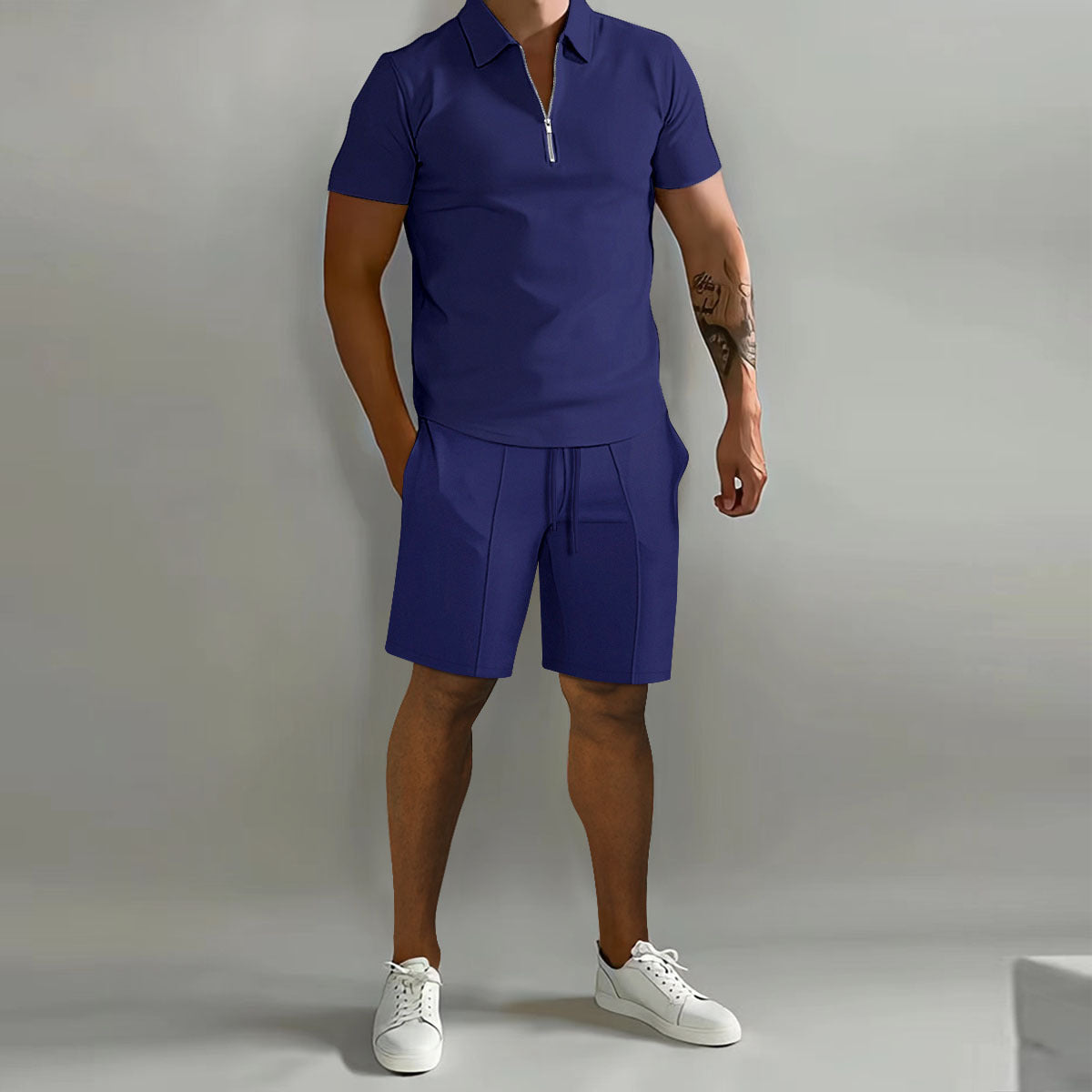 Men's sports suit, fashion personality shorts