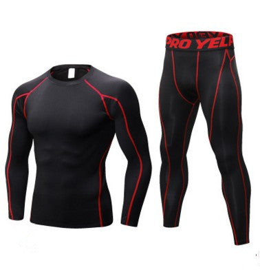 Men Fitness Running Compression Training Suit Long Sleeve Tights Shirt Pants Leggings Sports Suit Fitness Sportswear