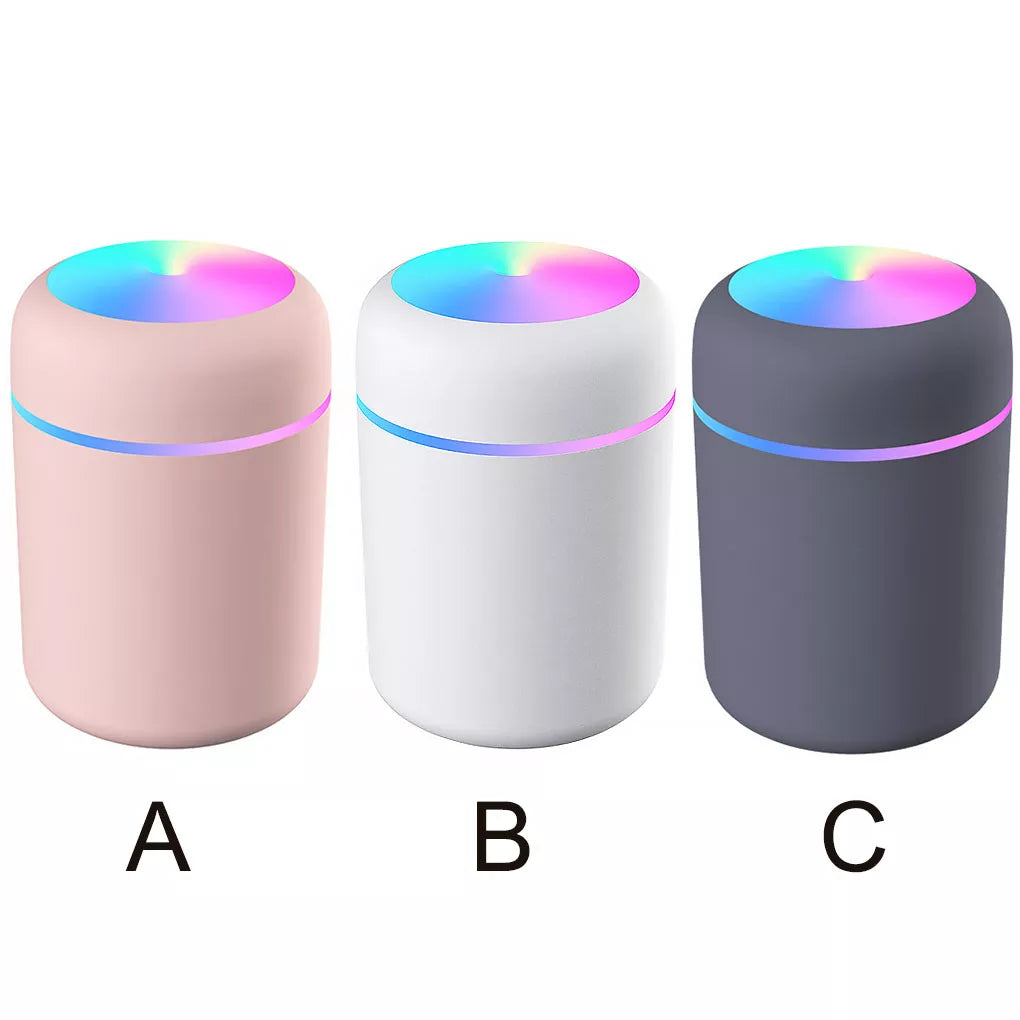 300ml Mini Portable Humidifier, Room Light Mist Diffuser, for Bedroom, Office, Living Room, Aroma Diffuser