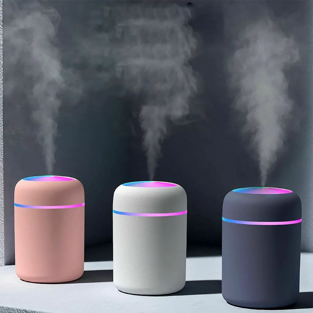 300ml Mini Portable Humidifier, Room Light Mist Diffuser, for Bedroom, Office, Living Room, Aroma Diffuser