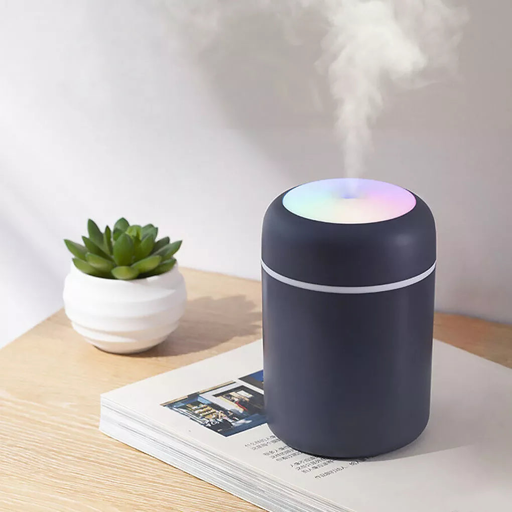 300ml Mini Portable Humidifier, Room Light Mist Diffuser, for Bedroom, Office, Living Room, Aroma Diffuser