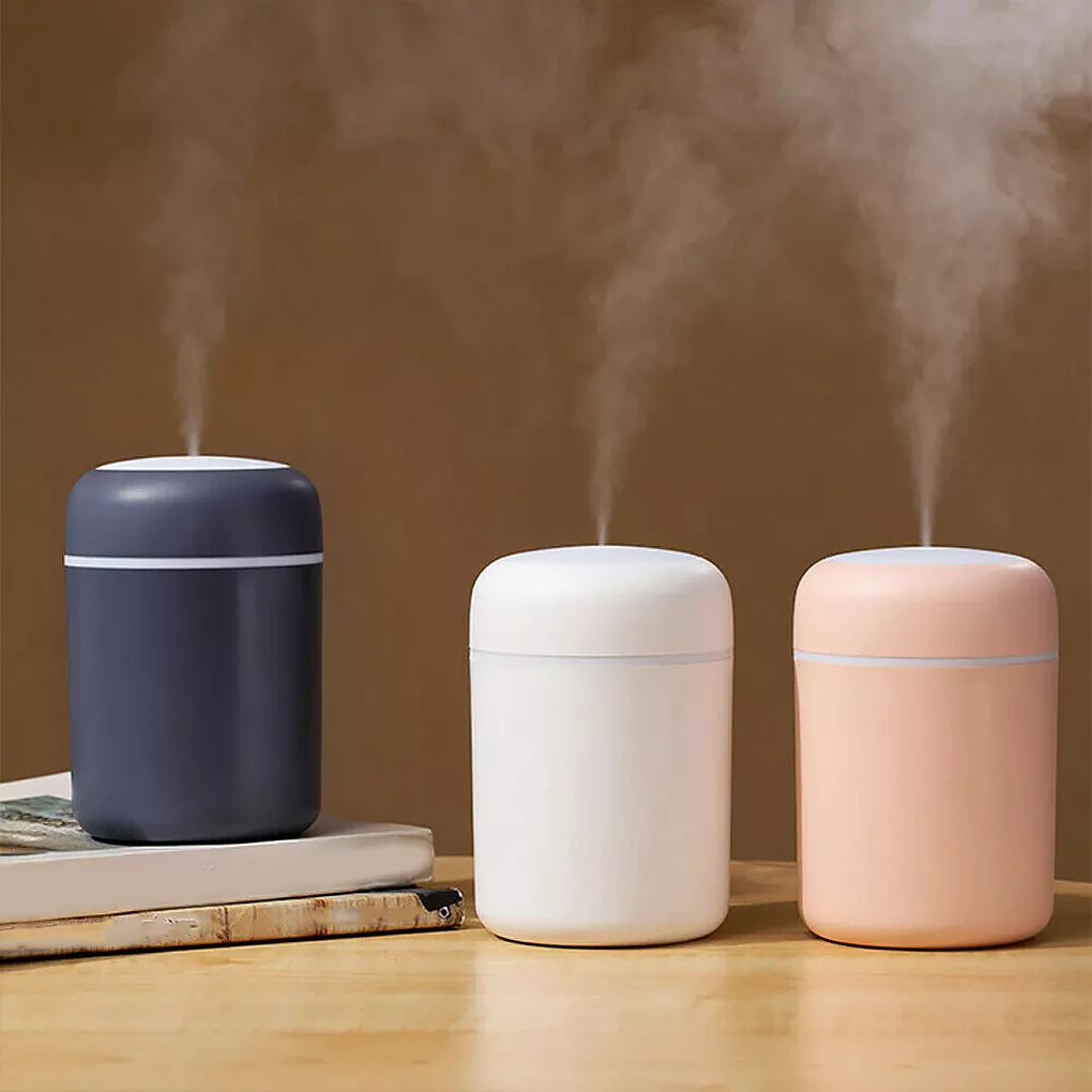 300ml Mini Portable Humidifier, Room Light Mist Diffuser, for Bedroom, Office, Living Room, Aroma Diffuser