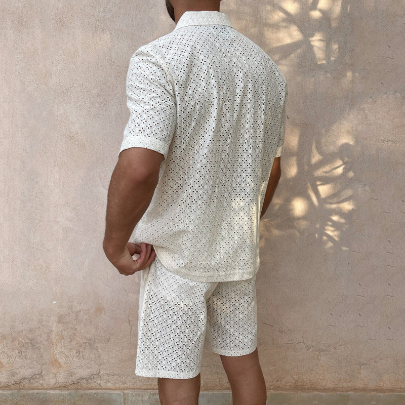 Men's Two Piece Set Shirt + Shorts