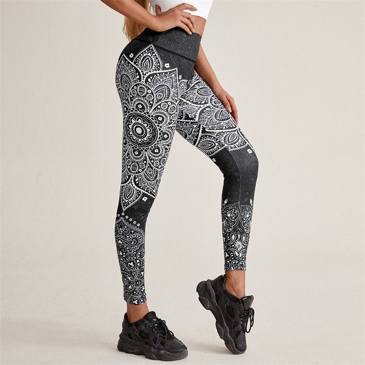 Leggings de yoga élastiques grande taille pour entraînement de course à pied