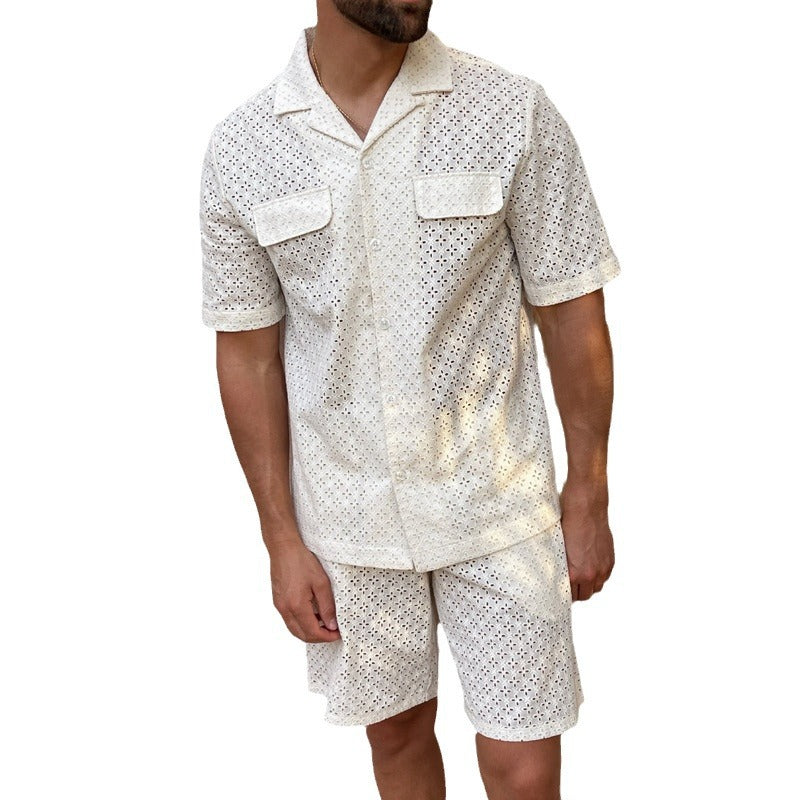 Men's Two Piece Set Shirt + Shorts