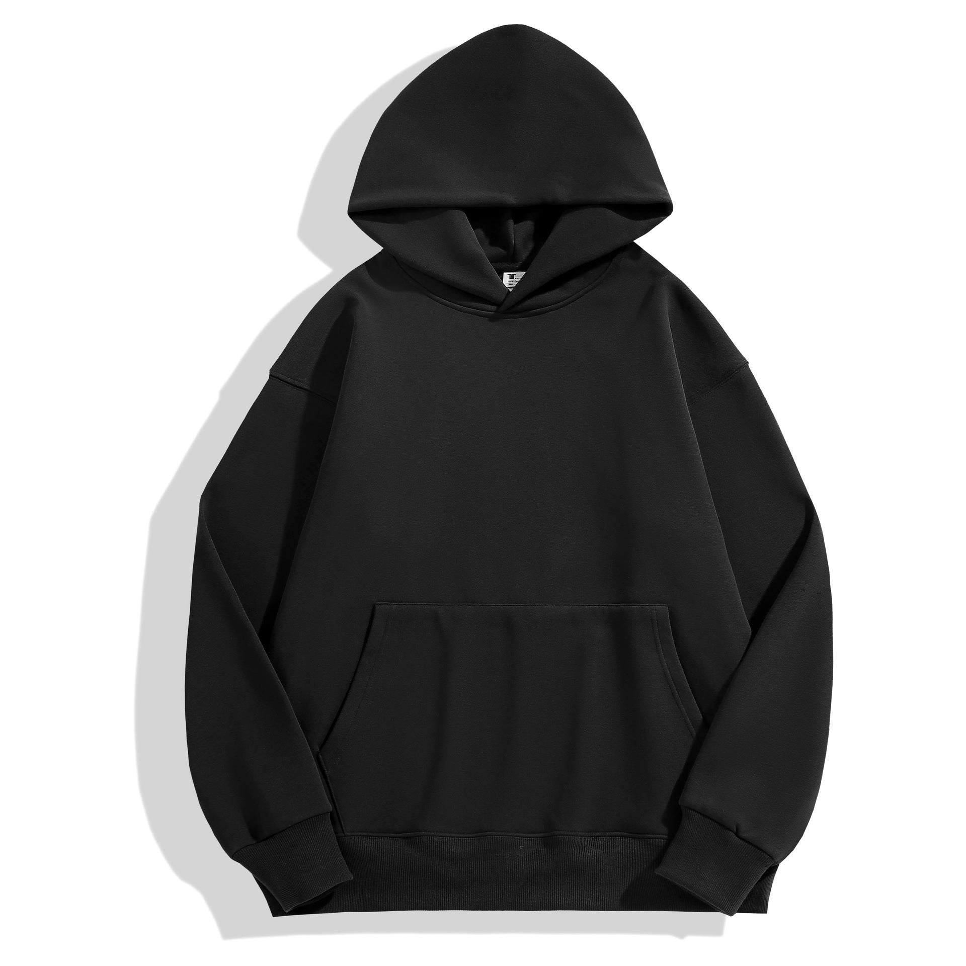 Sweat à capuche brossé marque de mode lourde à capuche noir