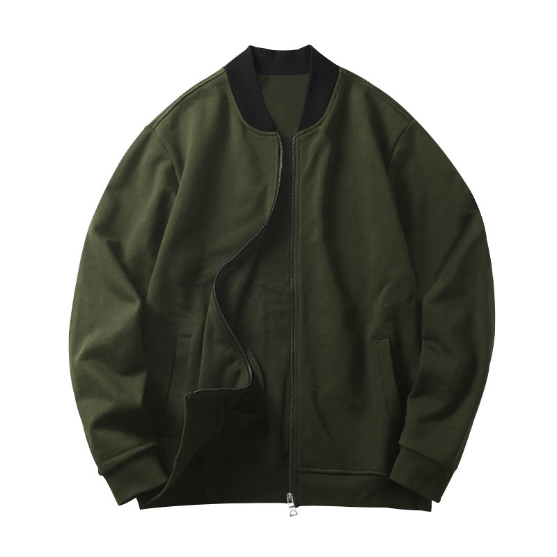 Men's Fashion Casual Solid Green Color Oversized Coat