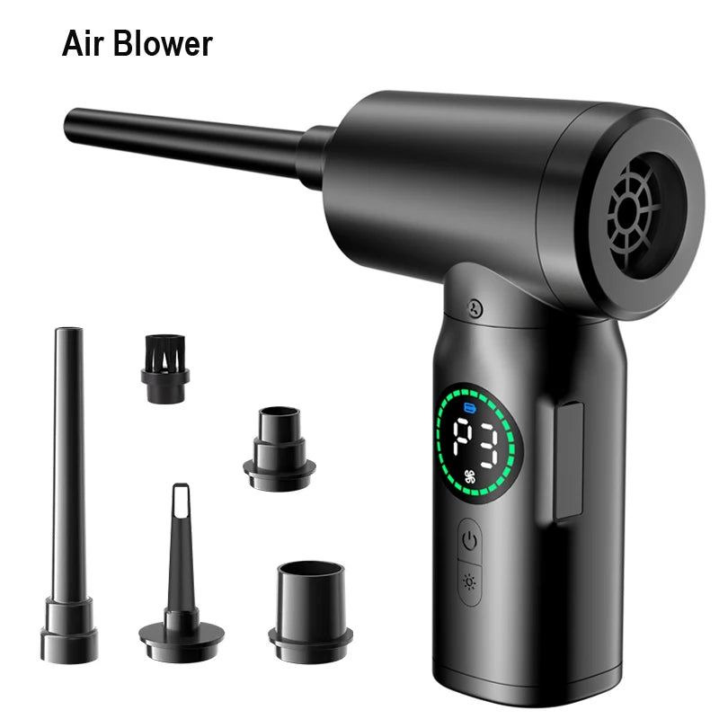 7500mAh Portable Compressed Air Duster 2 in 1 Air Blower & Vacuum 
Cleaner Cordless Duster Blower for Keyboard Computer Cleaning