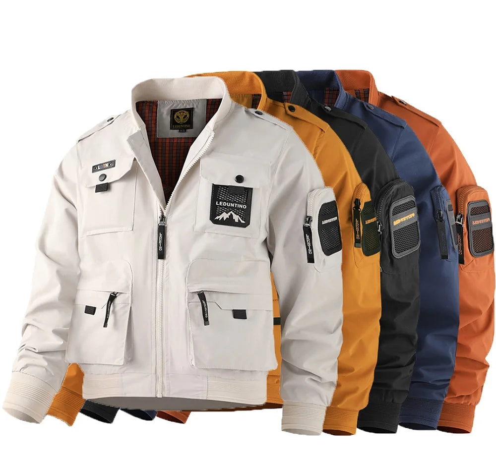 Men's Fashion Bomber Jacket Lightweight Track Windbreaker Jackets Casual Fall Spring Thin Jacket Outwear