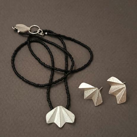 Conjunto Abanicos Plata