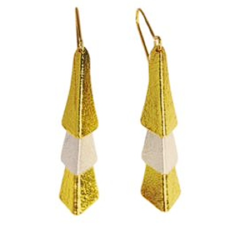 Pendientes Combinados Oro con Plata